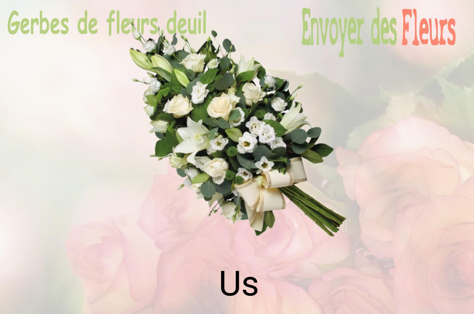 Gerbe de fleurs de deuil livrée à Us